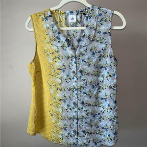 Offsides Floral CAbi Sleeveless Blouse